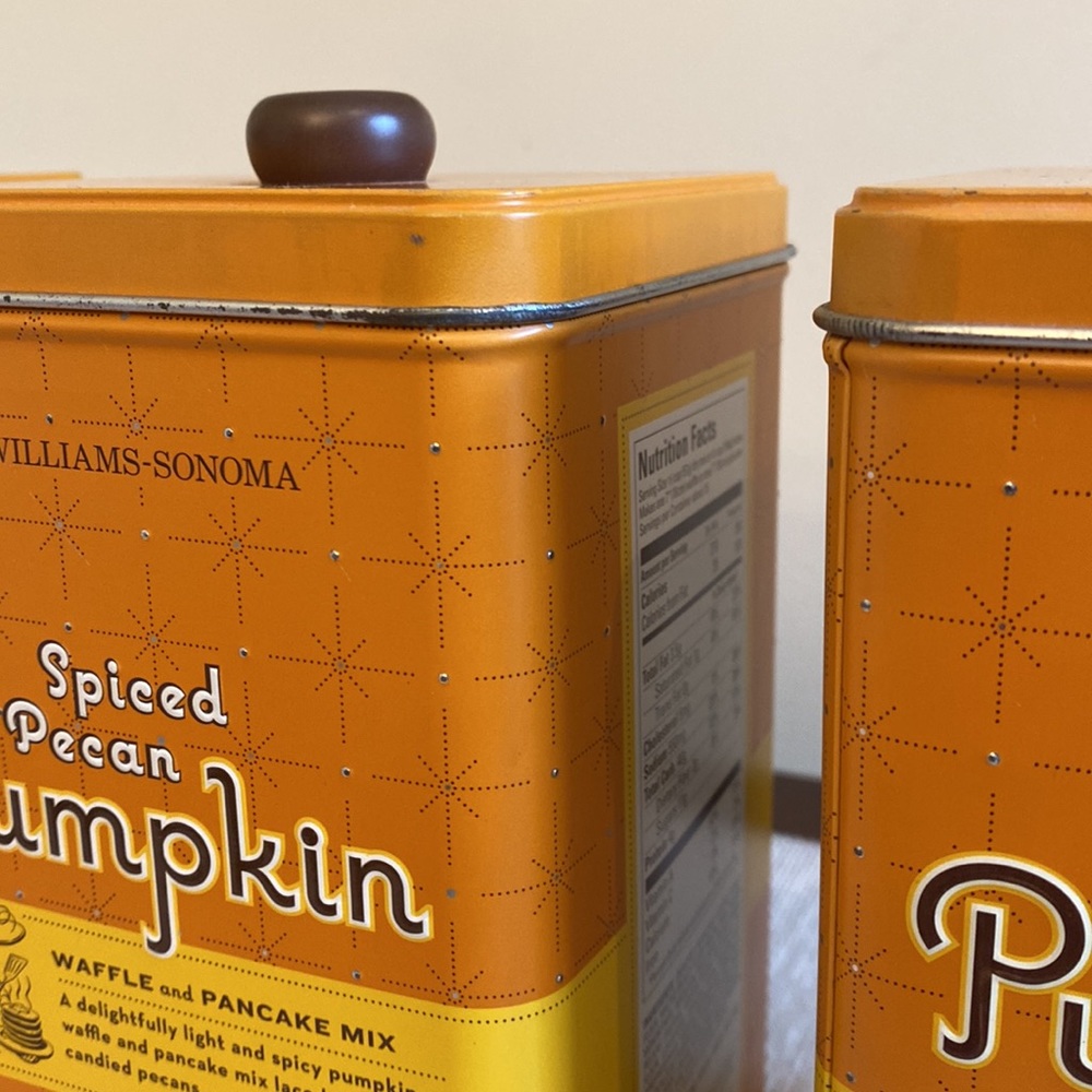 Williams Sonoma Spiced Pecan Pumpkin Waffle & Pancake Tins Set of 3 - Picture 13 of 16